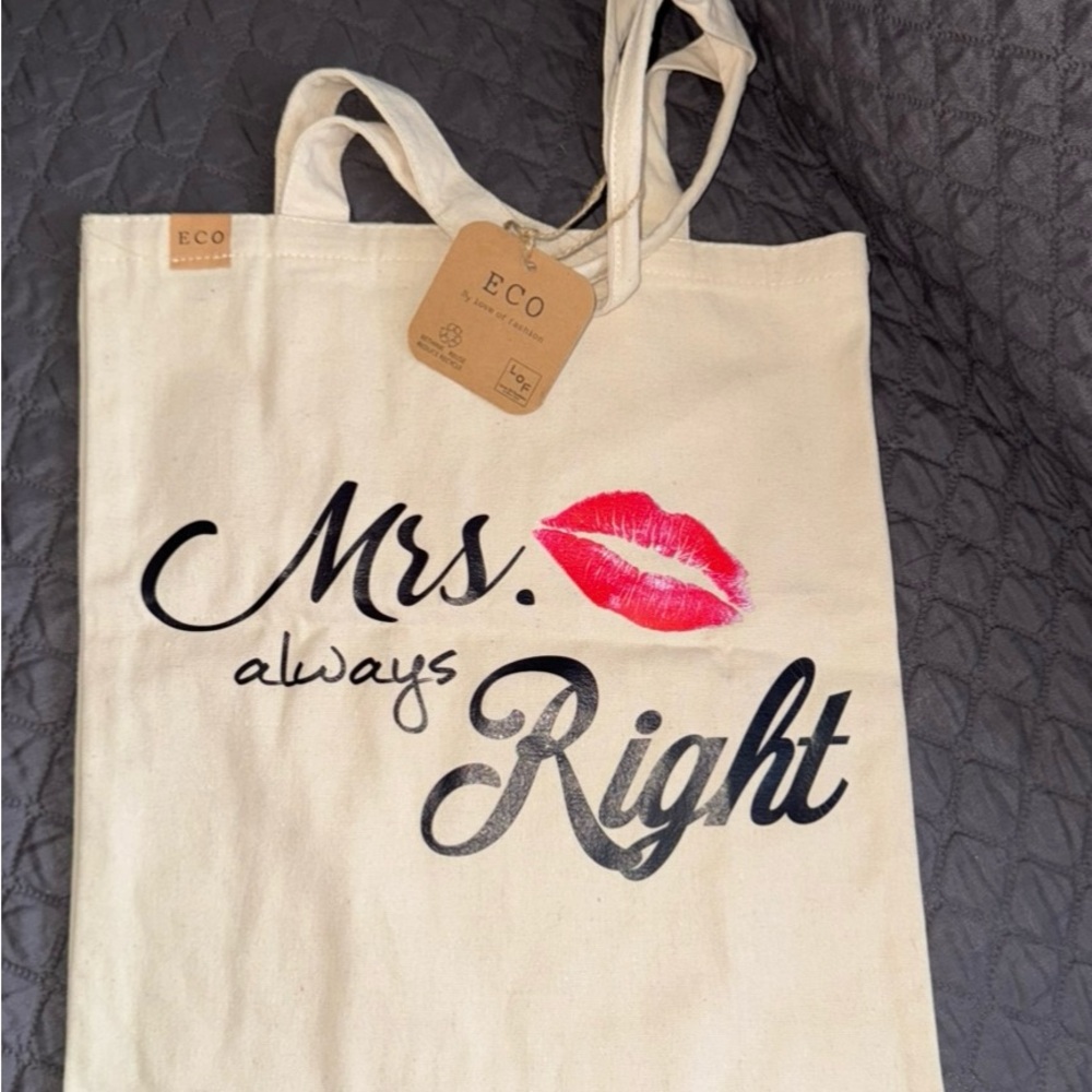 ECO Cream Tote Bag - Mrs. Always Right